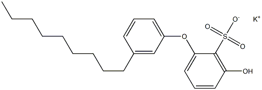 3-Hydroxy-3'-nonyl[oxybisbenzene]-2-sulfonic acid potassium salt Struktur