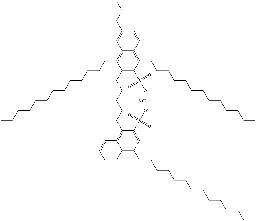 Bis(1,4-ditridecyl-2-naphthalenesulfonic acid)barium salt Struktur