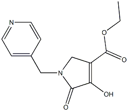 1-[(4-Pyridinyl)methyl]-2,5-dihydro-4-hydroxy-5-oxo-1H-pyrrole-3-carboxylic acid ethyl ester Struktur