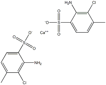 Bis(2-amino-3-chloro-4-methylbenzenesulfonic acid)calcium salt Struktur