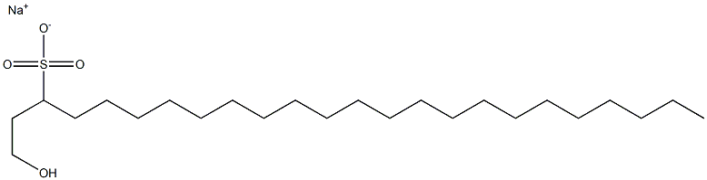 1-Hydroxytetracosane-3-sulfonic acid sodium salt Struktur