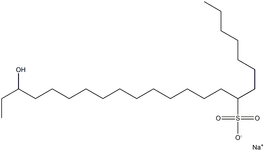 21-Hydroxytricosane-8-sulfonic acid sodium salt Struktur