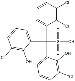 (2,3-Dichlorophenyl)bis(3-chloro-2-hydroxyphenyl)methanesulfonic acid Struktur