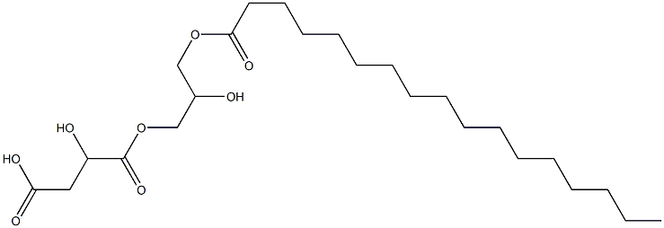 2-Hydroxybutanedioic acid hydrogen 1-[2-hydroxy-3-(heptadecanoyloxy)propyl] ester Struktur