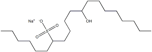 12-Hydroxyicosane-7-sulfonic acid sodium salt Struktur