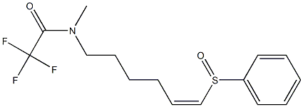 N-[(Z)-6-(Phenylsulfinyl)-5-hexenyl]-N-methyltrifluoroacetamide Struktur