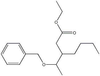 3-[1-(Benzyloxy)ethyl]heptanoic acid ethyl ester Struktur