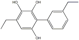 6-Ethyl-3-(3-ethylphenyl)benzene-1,2,4-triol Struktur