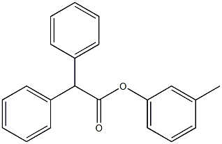 2,2-ジフェニル酢酸(3-メチルフェニル) 化學(xué)構(gòu)造式