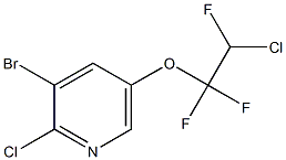 2-Chloro-3-bromo-5-(2-chloro-1,1,2-trifluoroethoxy)pyridine Struktur