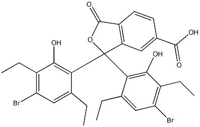 1,1-Bis(4-bromo-2,5-diethyl-6-hydroxyphenyl)-1,3-dihydro-3-oxoisobenzofuran-6-carboxylic acid Struktur