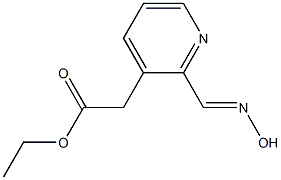 2-[(Hydroxyimino)methyl]pyridine-3-acetic acid ethyl ester Struktur