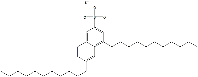 4,6-Diundecyl-2-naphthalenesulfonic acid potassium salt Struktur