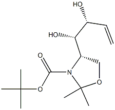 (1S,2R)-1-[(4S)-2,2-Dimethyl-3-(tert-butyloxycarbonyl)-4-oxazolidinyl]-3-butene-1,2-diol Struktur