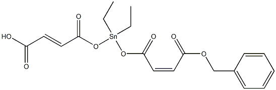 3,3'-[Diethylstannanediylbis(oxycarbonyl)]bis[(Z)-acrylic acid benzyl] ester Struktur