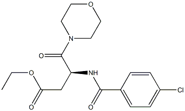 (S)-3-[(4-Chlorobenzoyl)amino]-4-oxo-4-morpholinobutyric acid ethyl ester Struktur