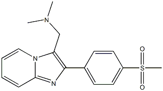 N,N-Dimethyl-2-[4-(methylsulfonyl)phenyl]imidazo[1,2-a]pyridine-3-methanamine Struktur