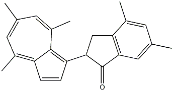 2,3-Dihydro-2-(4,6,8-trimethylazulen-1-yl)-4,6-dimethyl-1H-inden-1-one Struktur