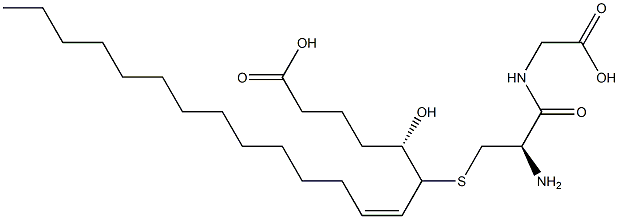 N-[S-[(1R,2Z)-1-[(1S)-4-Carboxy-1-hydroxybutyl]-2-pentadecenyl]-L-cysteinyl]glycine Struktur