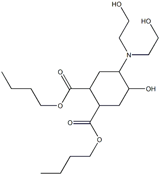 5-Hydroxy-4-[bis(2-hydroxyethyl)amino]-1,2-cyclohexanedicarboxylic acid dibutyl ester Struktur