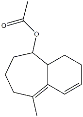 2,6,7,8,9,9a-Hexahydro-9-(acetoxy)-5-methyl-1H-benzocycloheptene Struktur