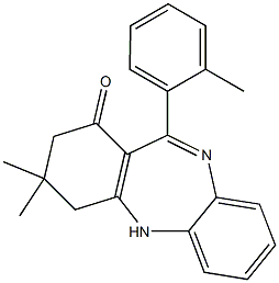 3,3-Dimethyl-11-o-tolyl-2,3,4,5-tetrahydro-1H-dibenzo[b,e][1,4]diazepin-1-one Struktur