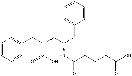 (2R,4R)-2,4-Dibenzyl-6-oxo-5-azadecanedioic acid Struktur