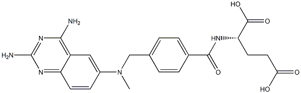 N-[4-[[2,4-Diaminoquinazolin-6-yl(methyl)amino]methyl]benzoyl]-L-glutamic acid Struktur