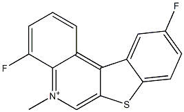 4,10-Difluoro-5-methyl[1]benzothieno[2,3-c]quinolin-5-ium Struktur