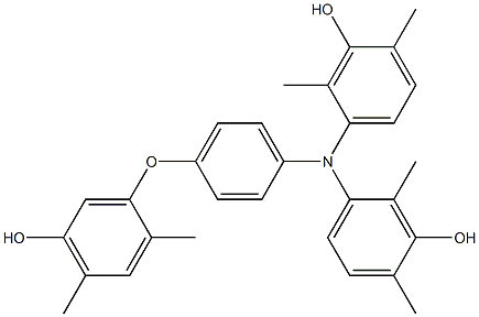 N,N-Bis(3-hydroxy-2,4-dimethylphenyl)-4-(5-hydroxy-2,4-dimethylphenoxy)benzenamine Struktur