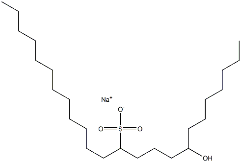 8-Hydroxytetracosane-12-sulfonic acid sodium salt Struktur