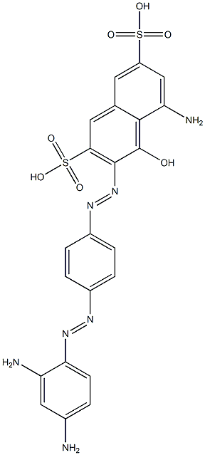 5-Amino-3-[p-(2,4-diaminophenylazo)phenylazo]-4-hydroxy-2,7-naphthalenedisulfonic acid Struktur