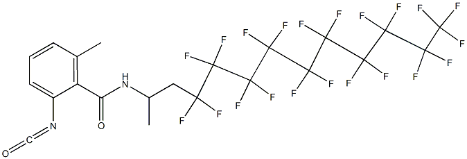 2-Isocyanato-6-methyl-N-[2-(henicosafluorodecyl)-1-methylethyl]benzamide Struktur