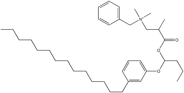 N,N-Dimethyl-N-benzyl-N-[2-[[1-(3-tetradecylphenyloxy)butyl]oxycarbonyl]propyl]aminium Struktur