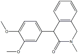 1,4-Dihydro-2-methyl-4-(3,4-dimethoxyphenyl)isoquinolin-3(2H)-one Struktur