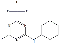 N-Cyclohexyl-6-(trifluoromethyl)-4-methyl-1,3,5-triazin-2-amine Struktur