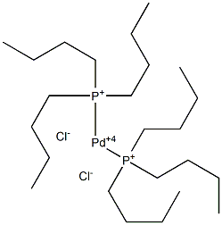 Bis(tributylphosphonio)palladium(IV) dichloride Struktur