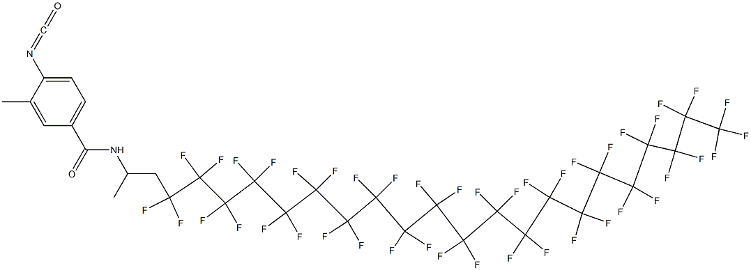 4-Isocyanato-3-methyl-N-[2-(tritetracontafluorohenicosyl)-1-methylethyl]benzamide Struktur