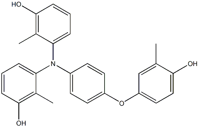 N,N-Bis(3-hydroxy-2-methylphenyl)-4-(4-hydroxy-3-methylphenoxy)benzenamine Struktur