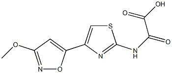 N-[4-[3-Methoxy-5-isoxazolyl]-2-thiazolyl]oxamidic acid Struktur