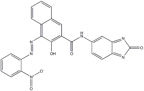 5-[3-Hydroxy-4-(2-nitrophenylazo)-2-naphthoylamino]-2(2H)-benzoimidazolone Struktur