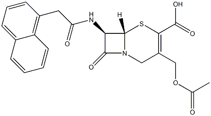 (7R)-7-[[(1-Naphtylmethyl)carbonyl]amino]-3-[(acetyloxy)methyl]cepham-3-ene-4-carboxylic acid Struktur