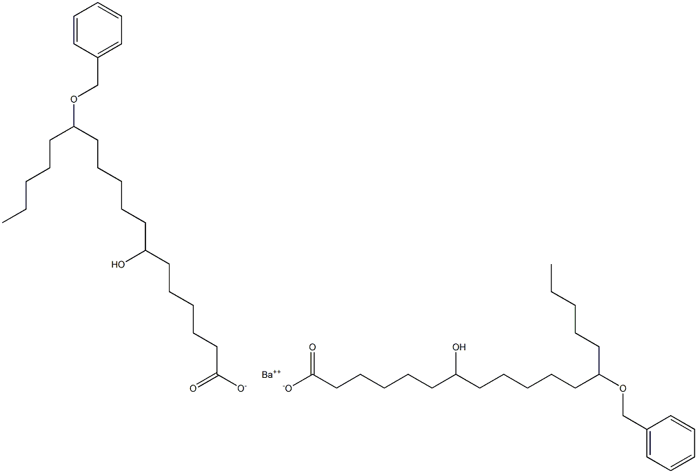 Bis(13-benzyloxy-7-hydroxystearic acid)barium salt Struktur