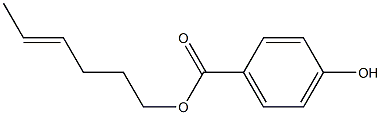 4-Hydroxybenzoic acid 4-hexenyl ester Struktur