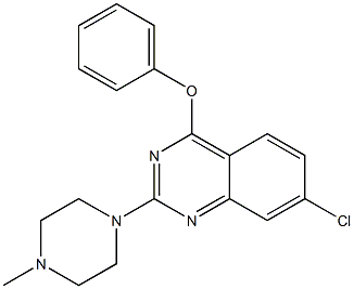 2-[4-Methyl-1-piperazinyl]-4-(phenoxy)-7-chloroquinazoline Struktur