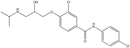 1-[4-[(4-Chlorophenyl)carbamoyl]-2-chlorophenoxy]-3-[isopropylamino]-2-propanol Struktur