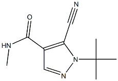 5-Cyano-1-tert-butyl-N-methyl-1H-pyrazole-4-carboxamide Struktur