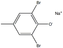 Sodium 2,6-dibromo-4-methylphenolate Struktur