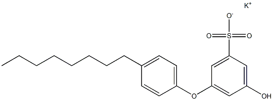 5-Hydroxy-4'-octyl[oxybisbenzene]-3-sulfonic acid potassium salt Struktur