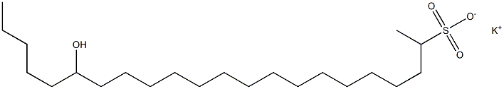 17-Hydroxydocosane-2-sulfonic acid potassium salt Struktur